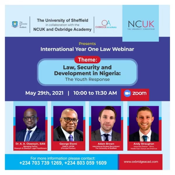 Study Law at The University of Sheffield with NCUK and Oxbridge Academy