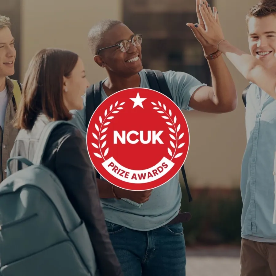 Students high fiving