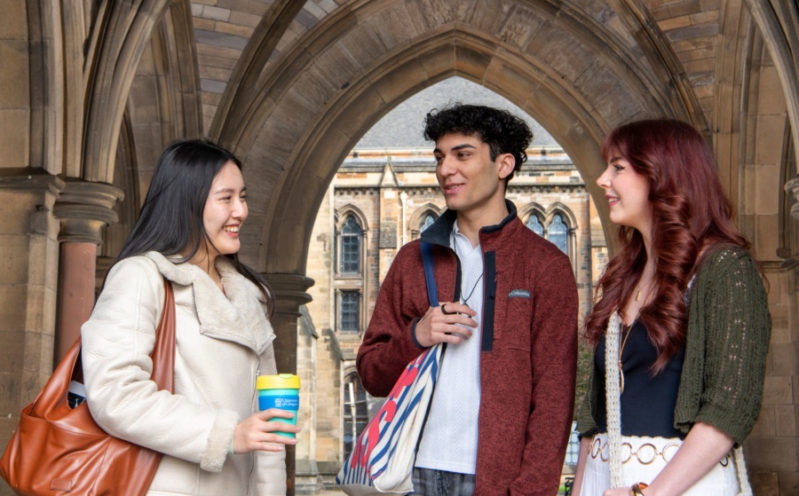 University of Glasgow Students talking